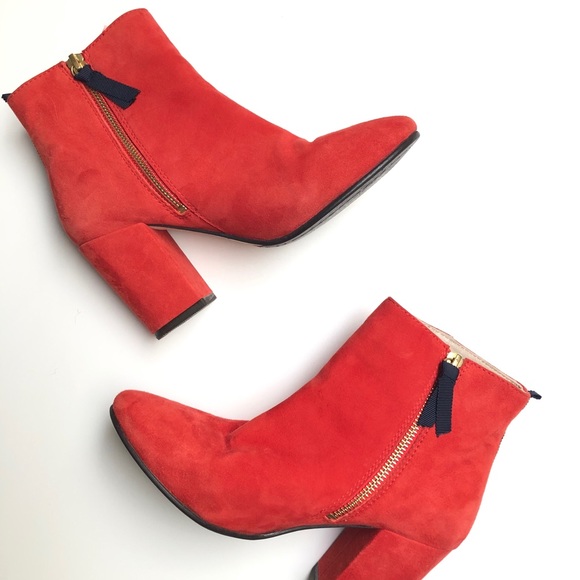 boden red ankle boots